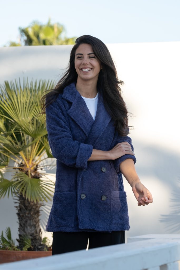 Chaqueta Oh Que Luna azul marino para mujer
