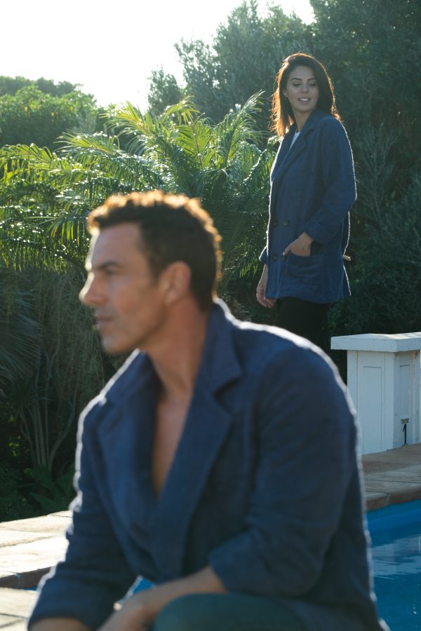 chaqueta Oh Que Luna azul marino para hombre y mujer