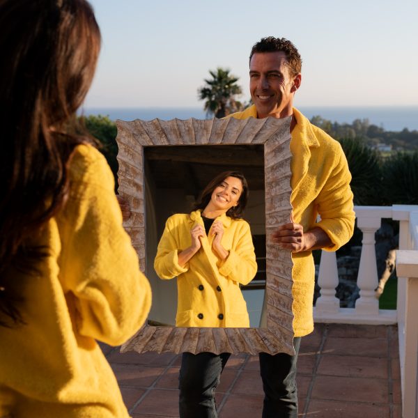 Chaqueta Oh Que Luna en amarillo para hombre y mujer
